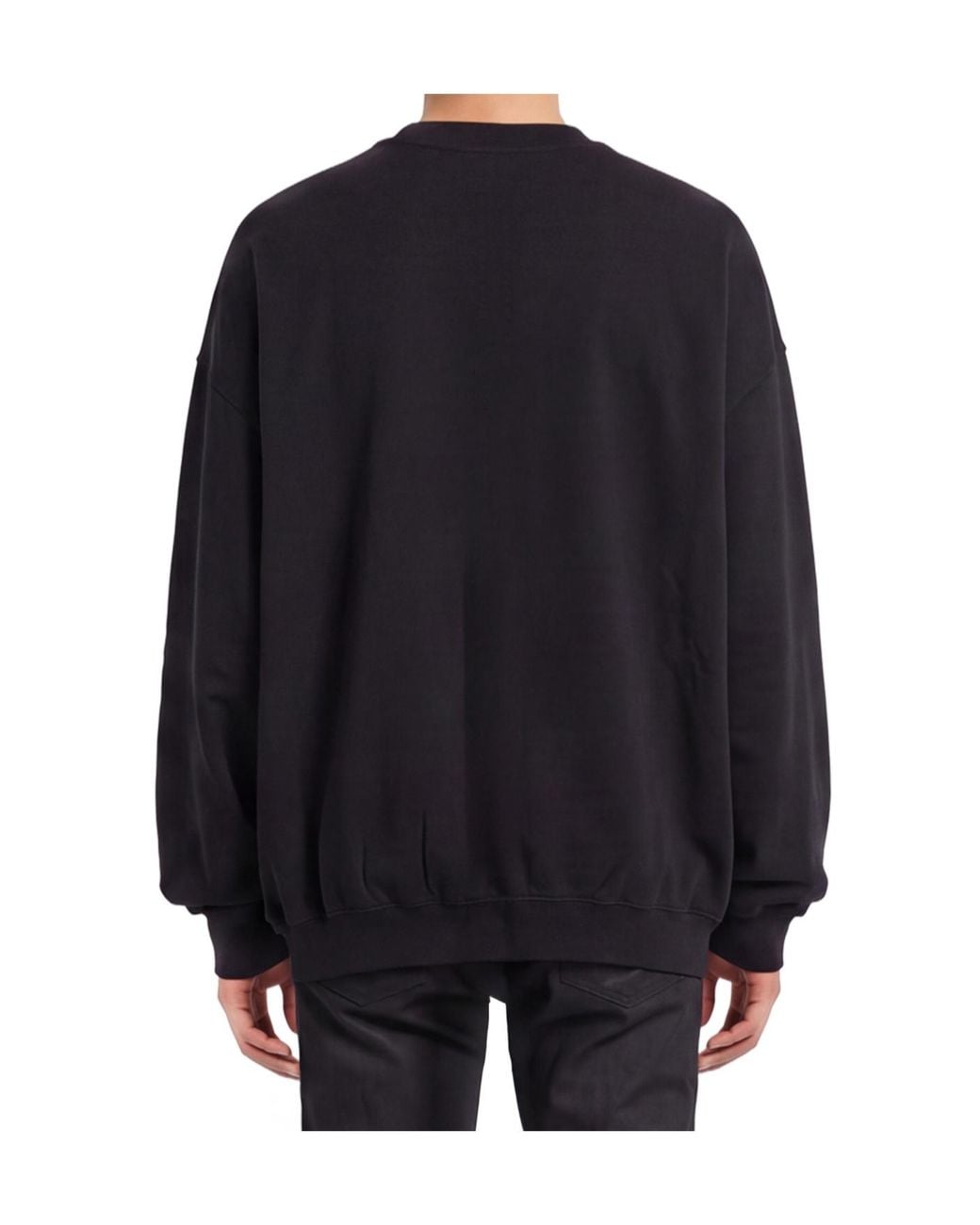 Rick Owens Black Long-Sleeve Sweatshirt for men