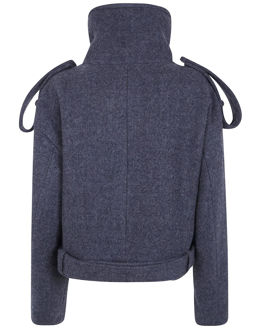 7 For All Mankind Blue Double-Breasted Coat