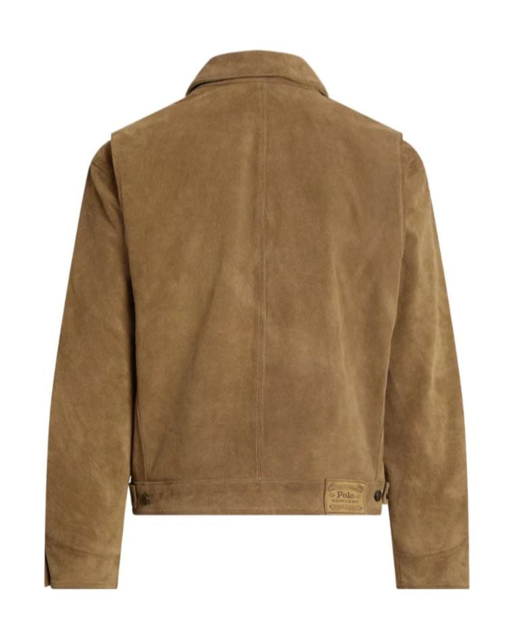 Polo Ralph Lauren Green Leather Jacket for men