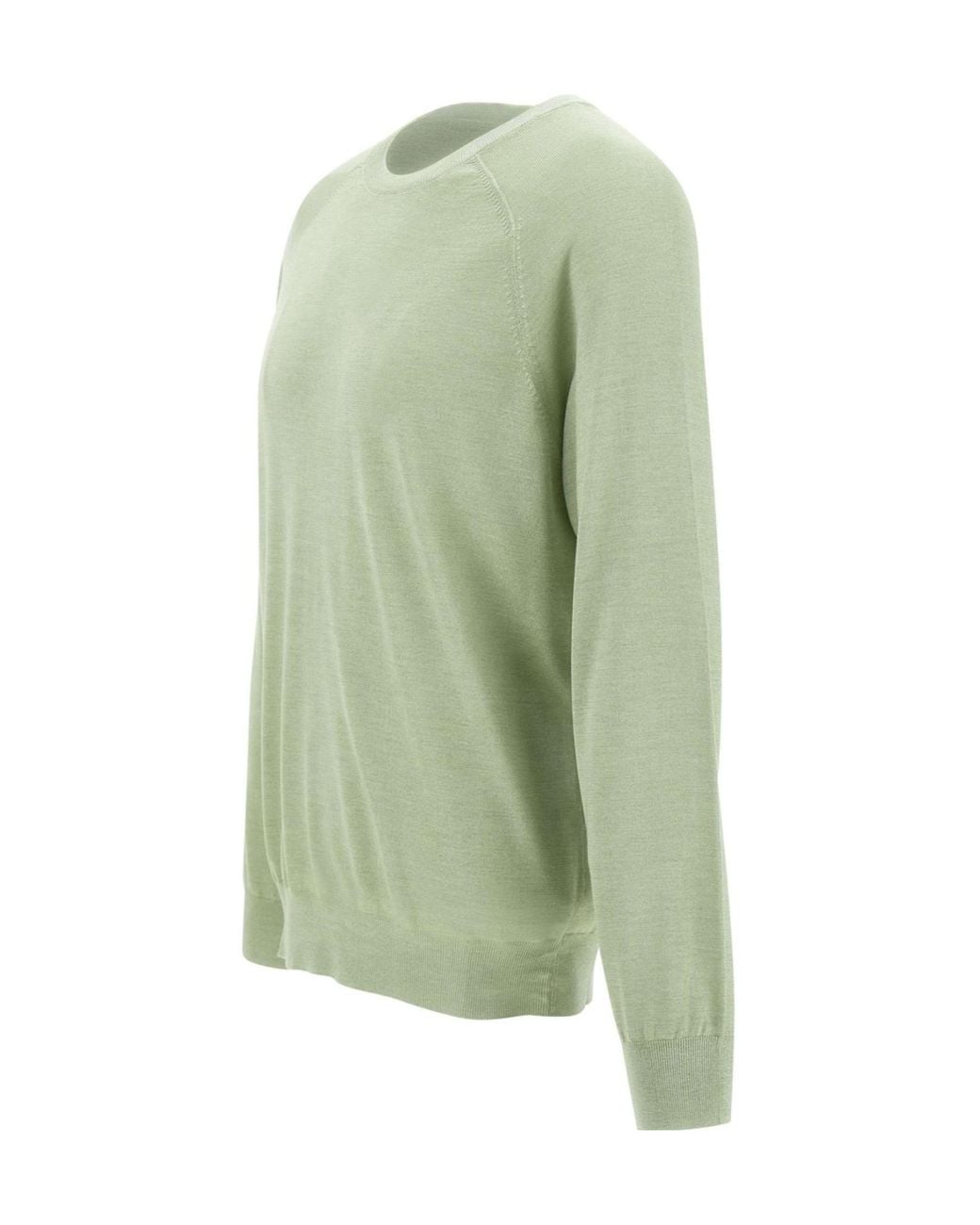 Kangra Cashmere Green Kangra Crew Neck Knitted Sweater for men