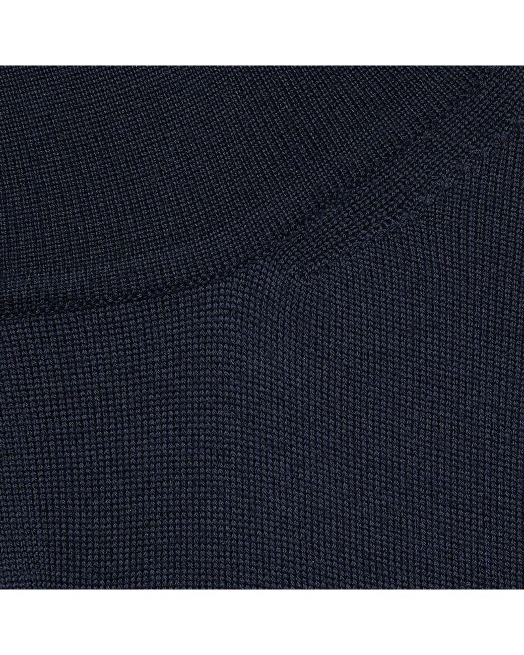 Gucci Blue Logo-Embroidered Wool Jumper for men