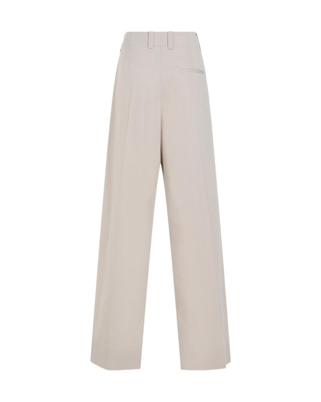 Bottega Veneta White Pleated Detail Tailored Trousers