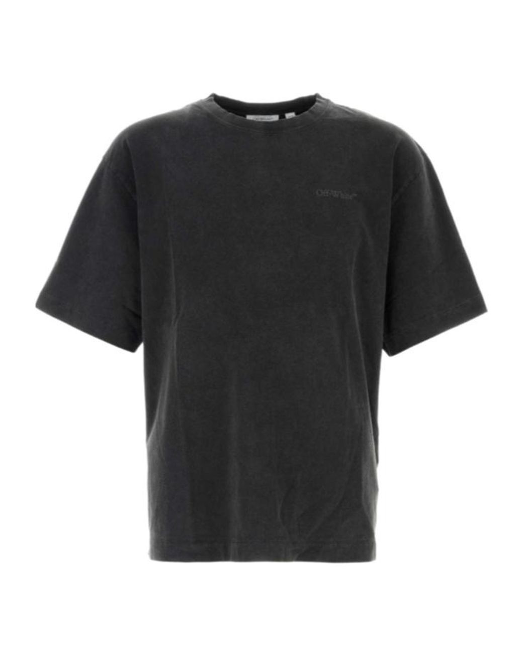 Off-White c/o Virgil Abloh Black Slate Cotton T-Shirt for men