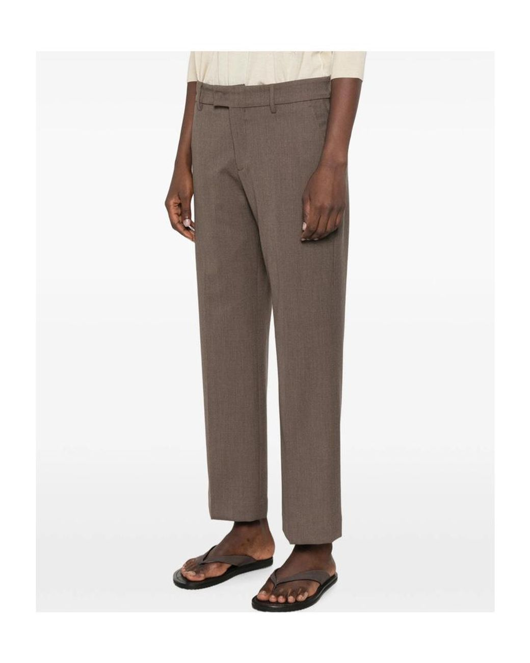 Berwich Gray Straight-Leg Casual Pants