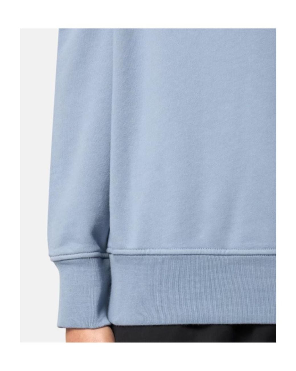 Stone Island Blue Logo Patch Quarter-Zip Sweatshirt for men