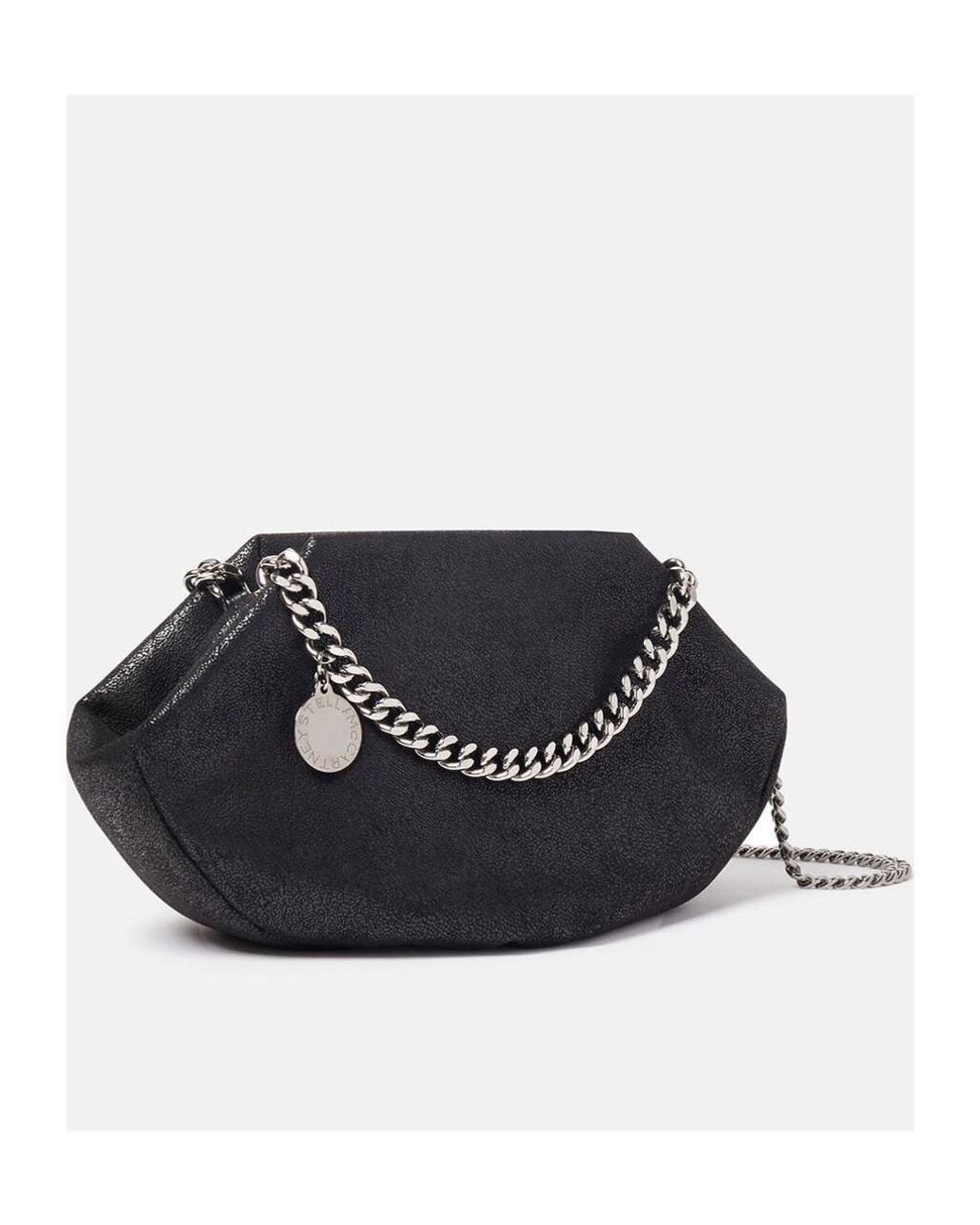 Stella McCartney Black Falabella Logo Charm Mini Tote Bag