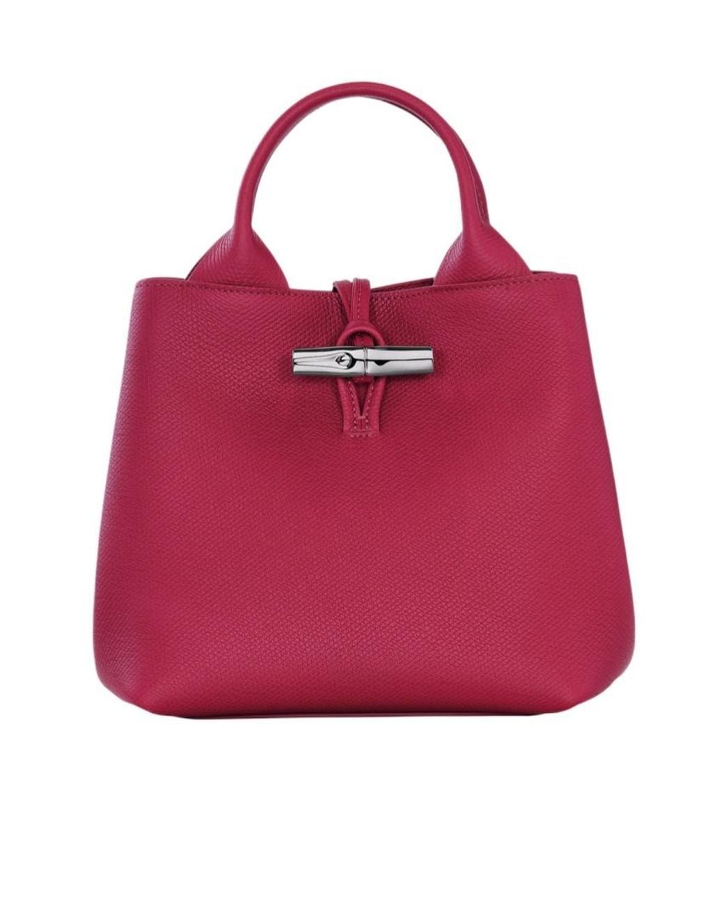 Longchamp Red S Le Roseau Tote Bag