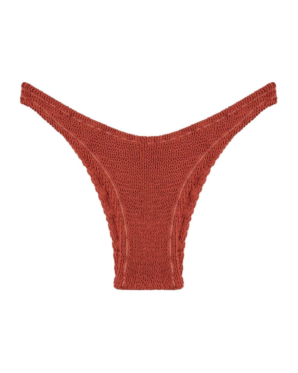 Reina Olga Red Ginny Ruched Bikini Bottoms