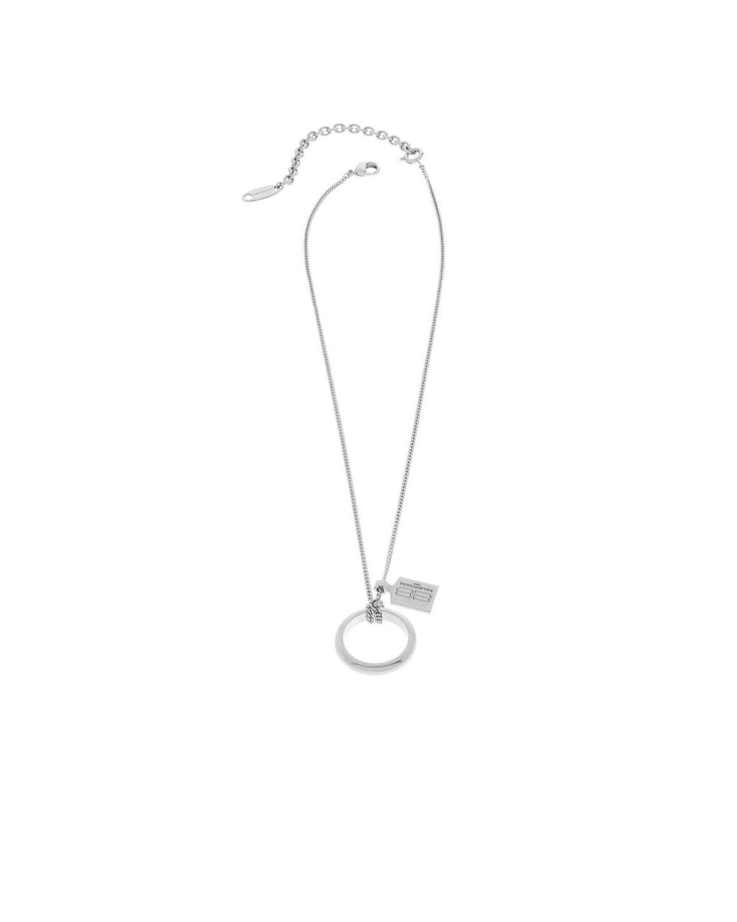 Balenciaga White Ring Pendant Necklace
