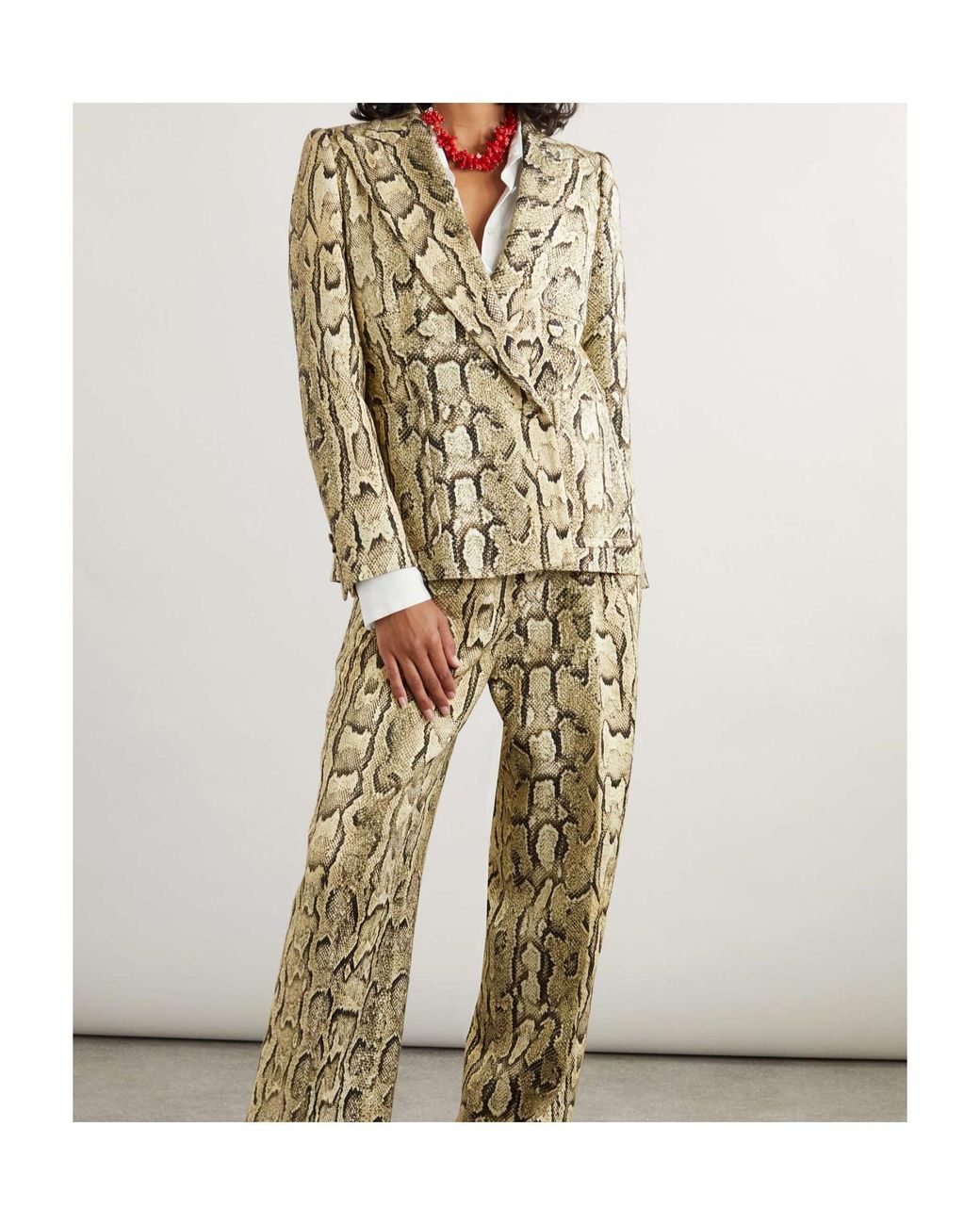 Dries Van Noten Metallic Snake Printed Jacket