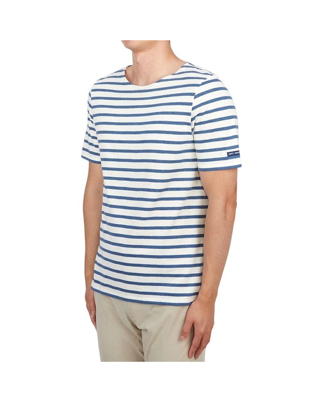Saint James Blue Open-Necked Shirt for men