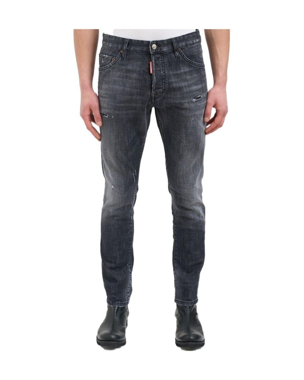DSquared² Blue Belt-Loop Jeans for men