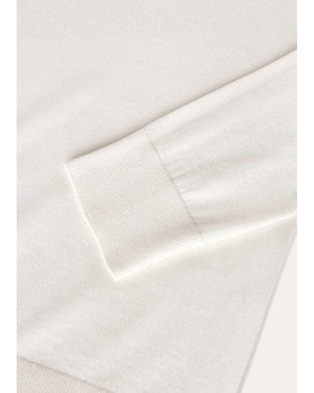 Loro Piana White Piuma Cashmere Sweater