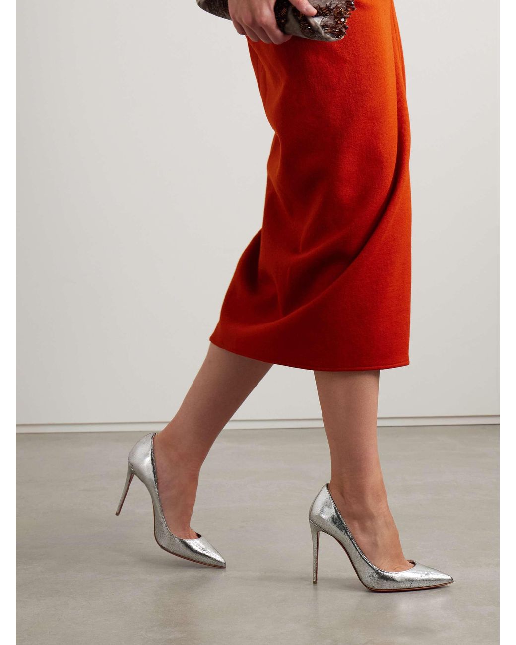 Christian Louboutin White Pointed High Heels