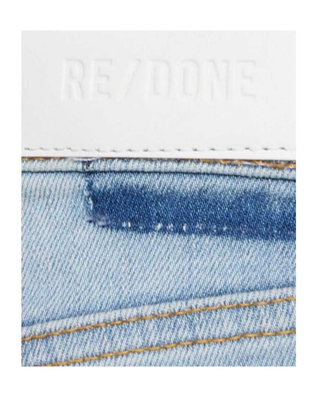 Re/done Blue Mid Rise Wide Leg Jeans