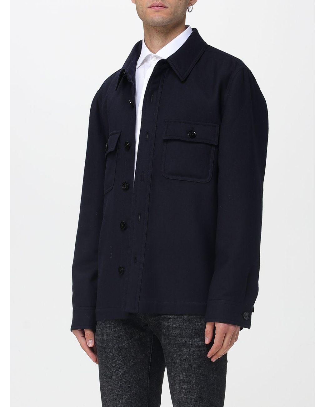 Tom Ford Blue Light Chest Pocket Overshirt for men