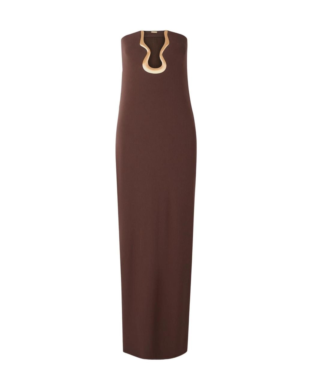 Cult Gaia Brown Stretch-Crepe Maxi Dress