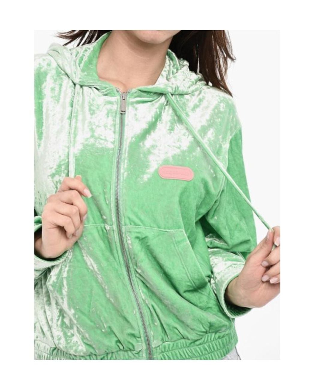 DSquared² Green Logo-Patch Hoodie