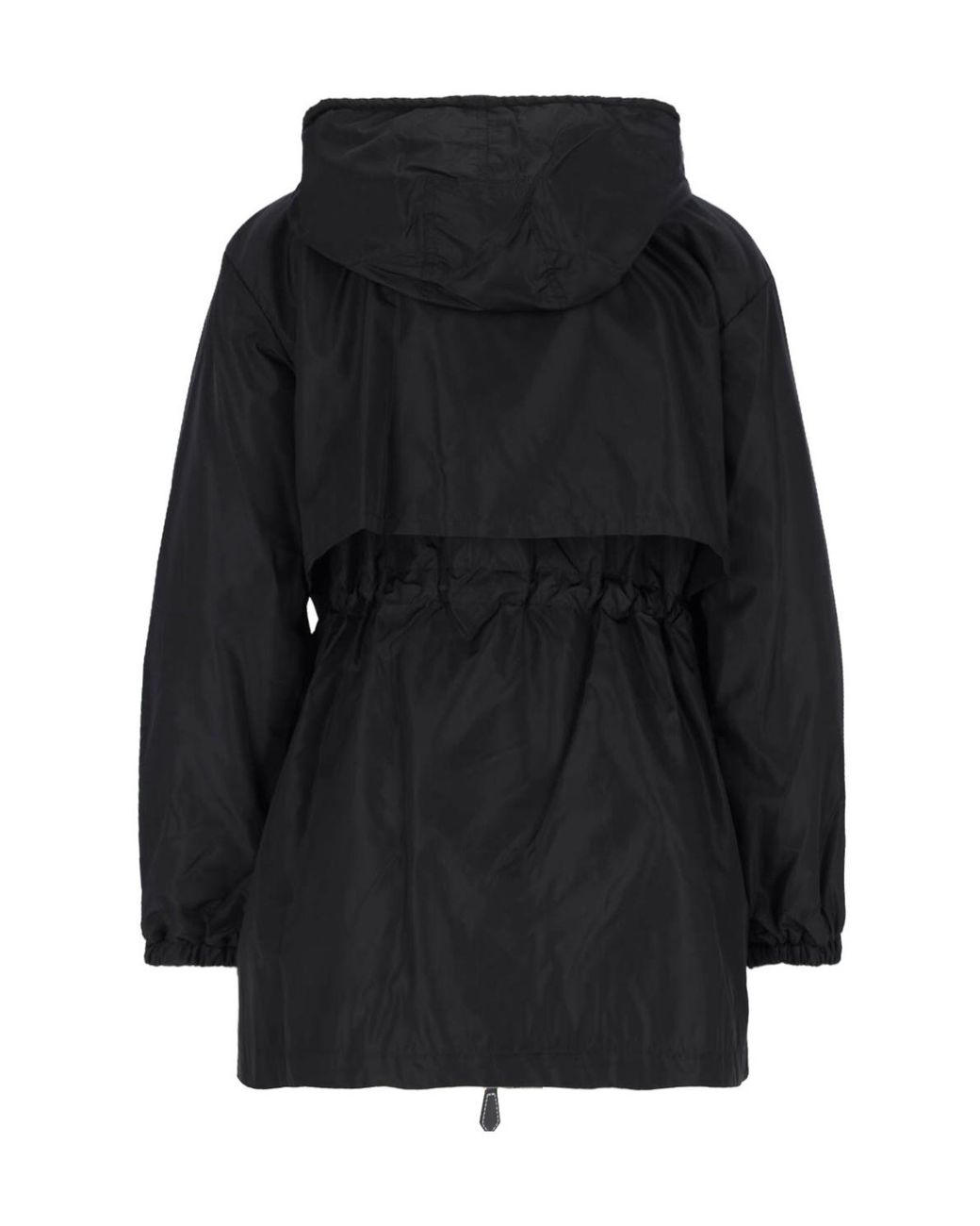 Burberry Black Hooded Drawstring-Waist Coat