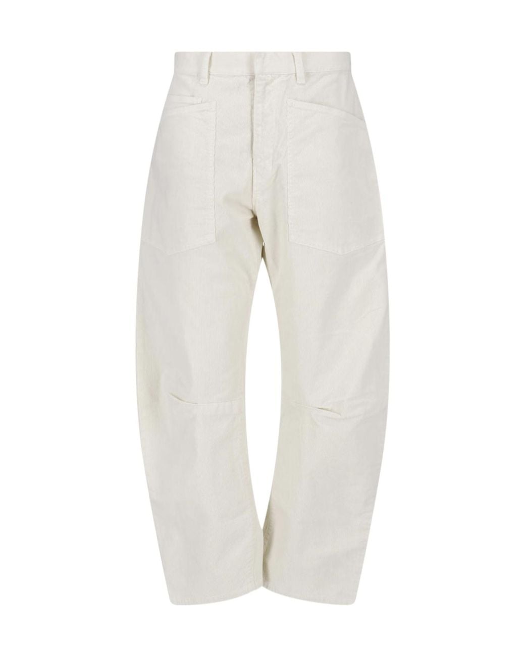 Nili Lotan White Tapered Utility Pants
