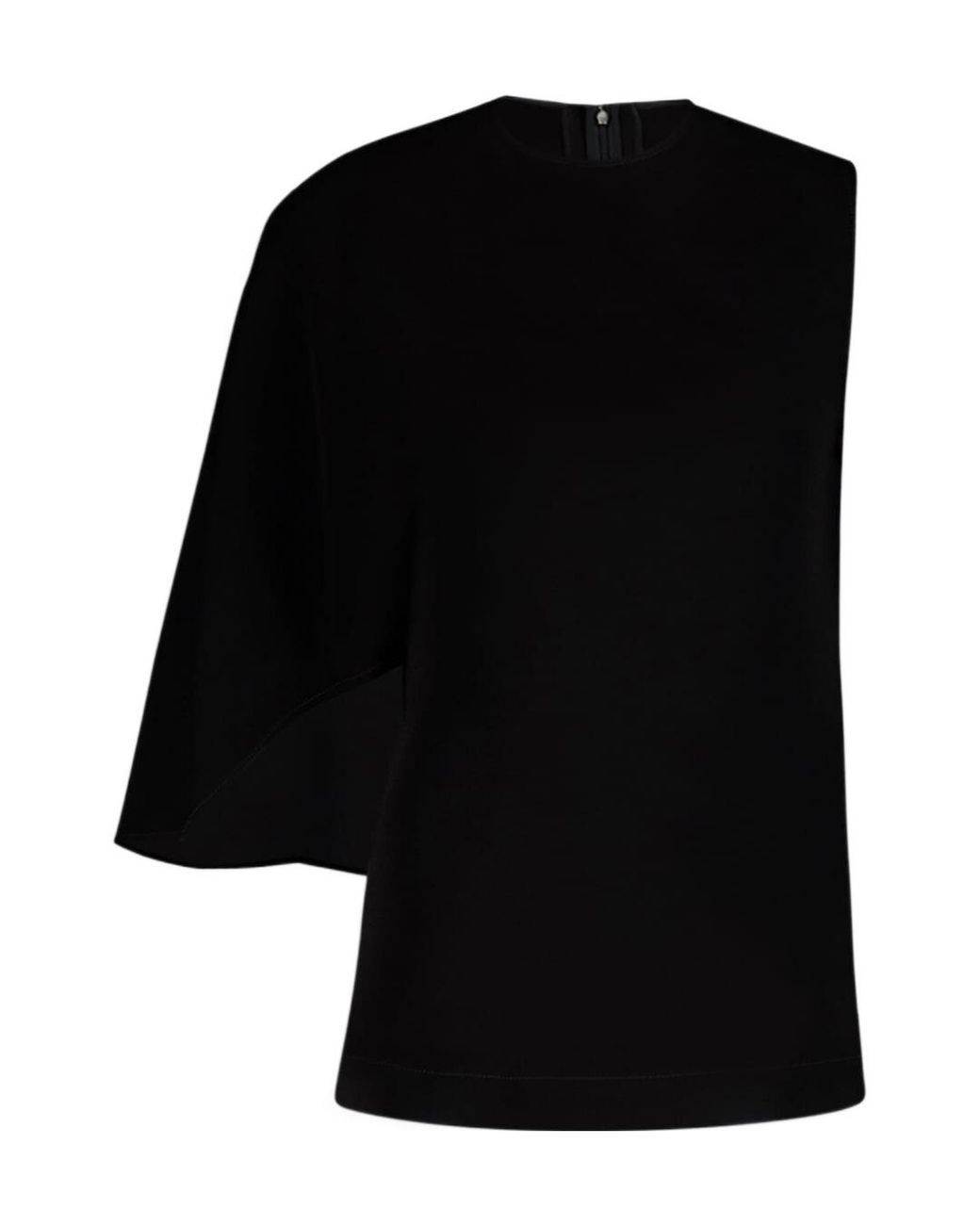 Stella McCartney Black One-Shoulder Crewneck Top