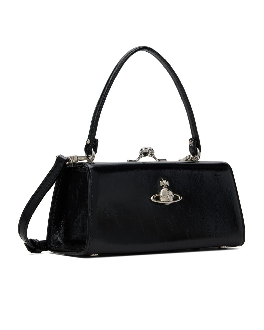 Vivienne Westwood Black Xl Frame Tote Bag