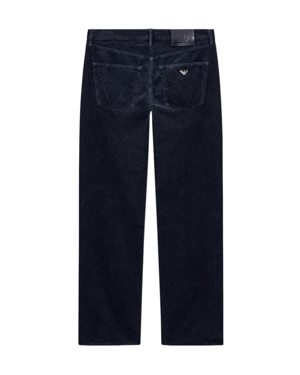Emporio Armani Blue Regular Fit Five-Pocket Trousers for men