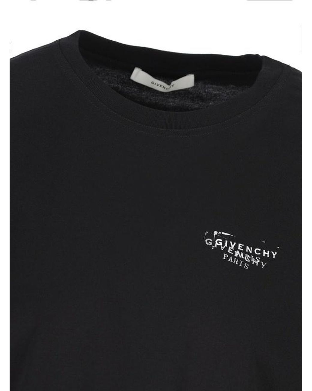 Givenchy Black Logo Printed Crewneck T-Shirt