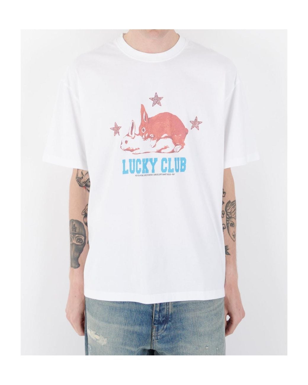 Carne Bollente White Lucky Club Graphic-Print T-Shirt