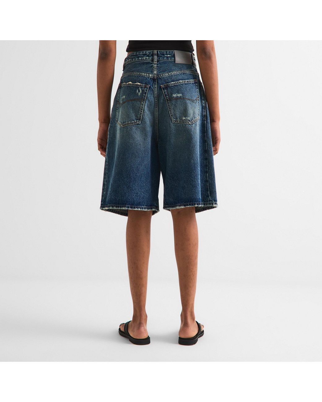 Balenciaga Blue Retro-Style Denim Shorts