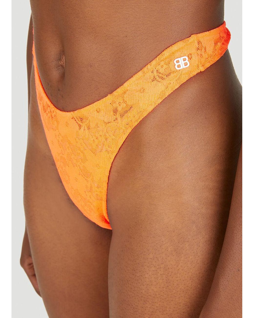 Balenciaga Orange Bb V Slip Briefs