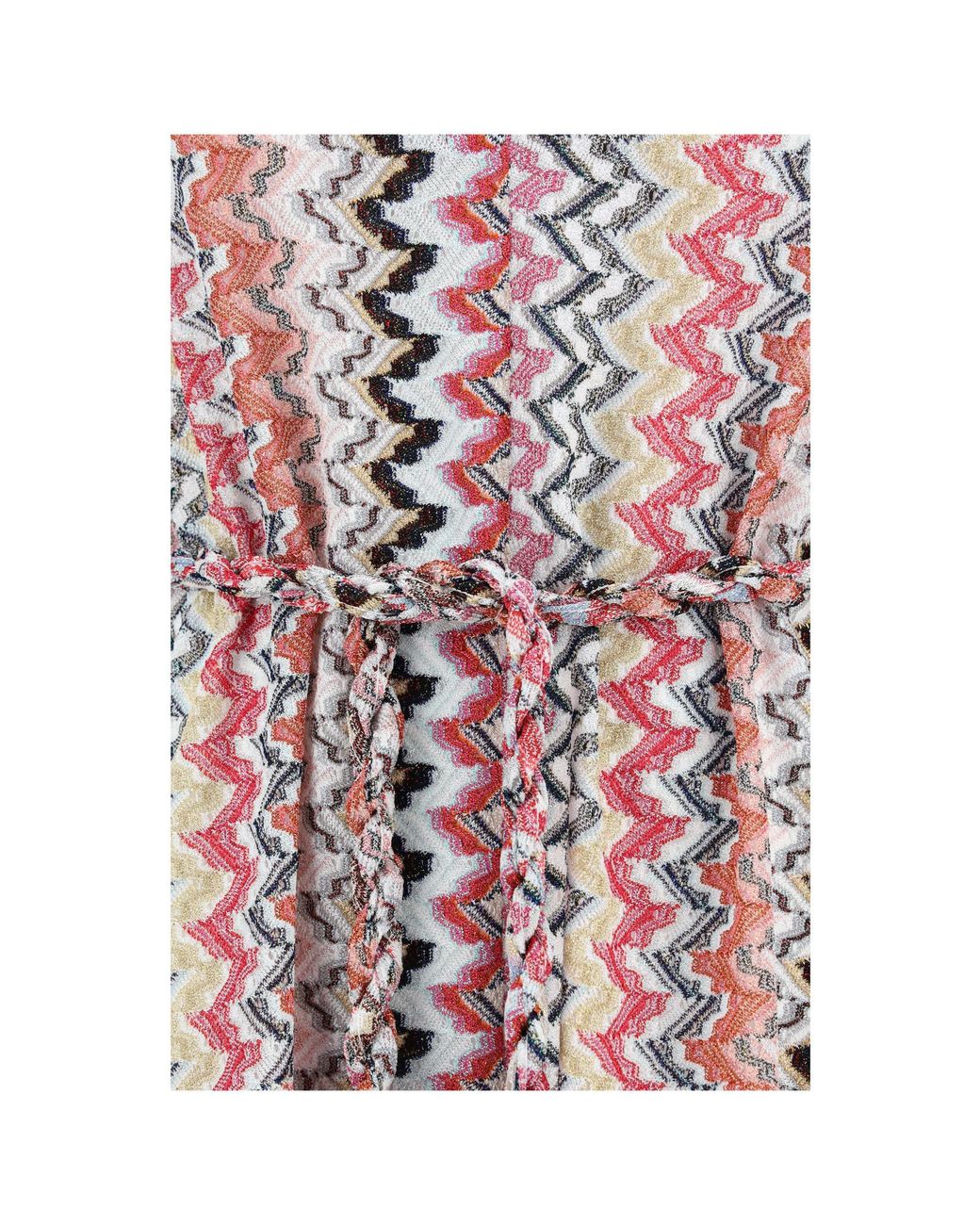 Missoni Purple Kaftano Zigzag Wovened V-Neck Maxi Dress
