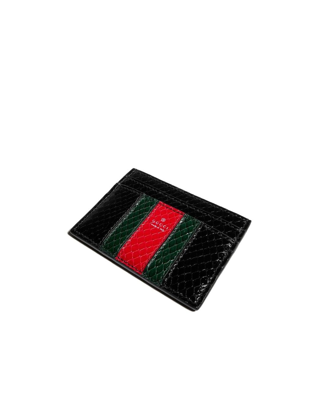 Gucci Black Web Trademark Card Case for men