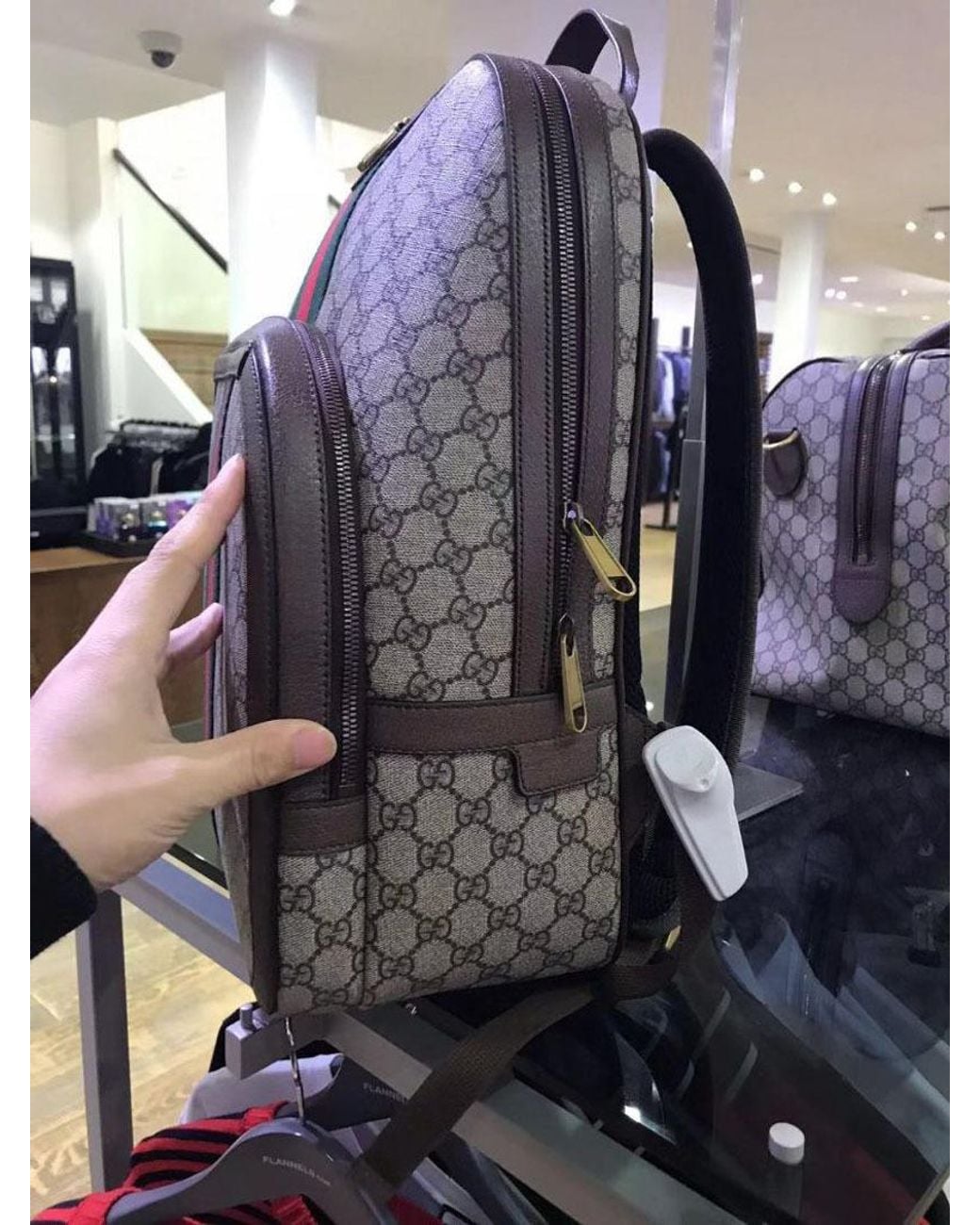 Gucci Gray Ophidia Gg Medium Backpack for men
