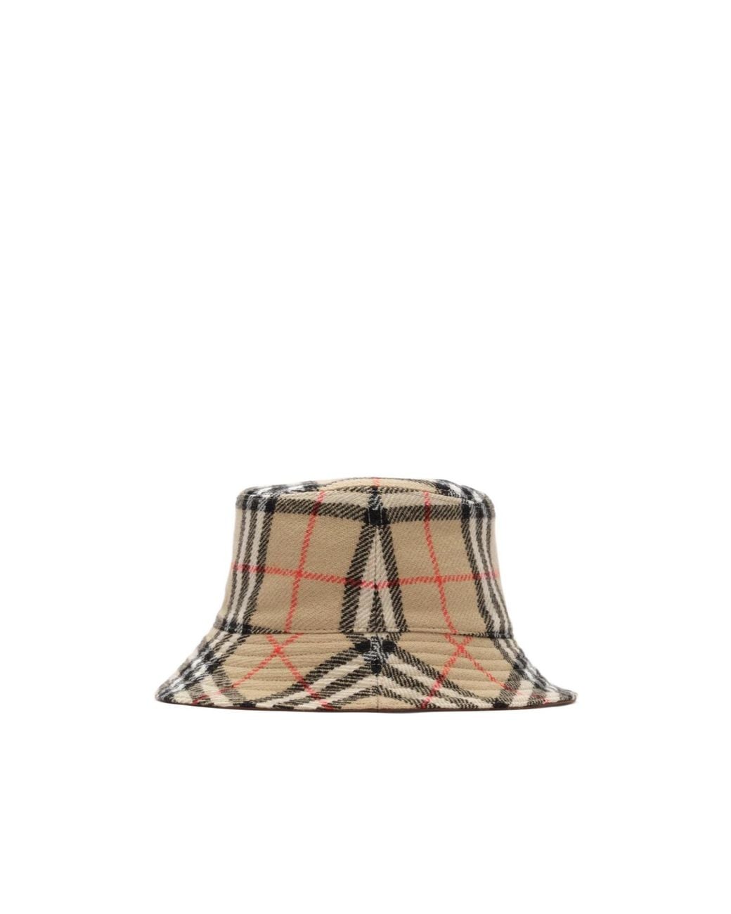 Burberry Metallic Checked Bucket Hat