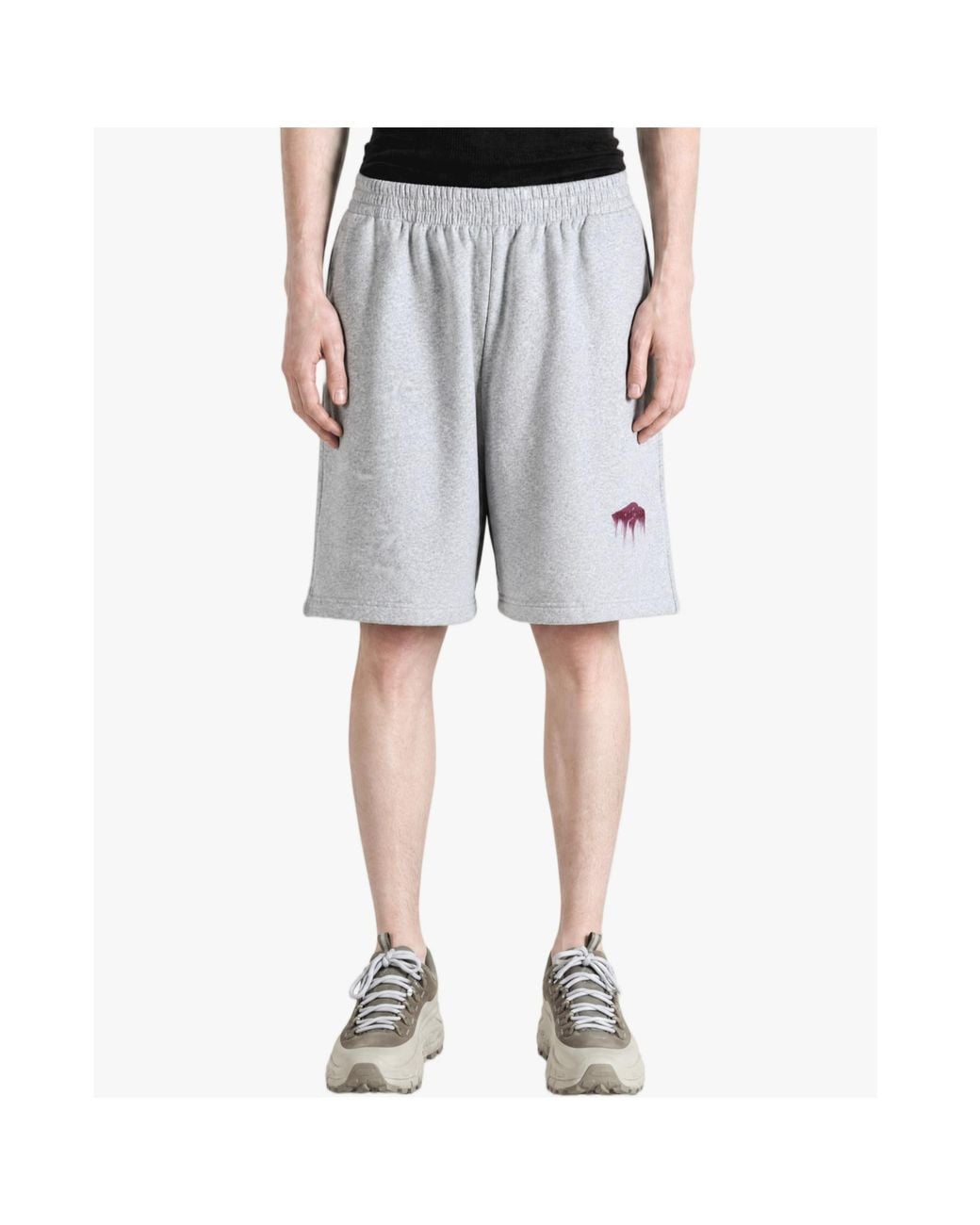 Balenciaga Gray Bodies Relaxed Fit Shorts for men