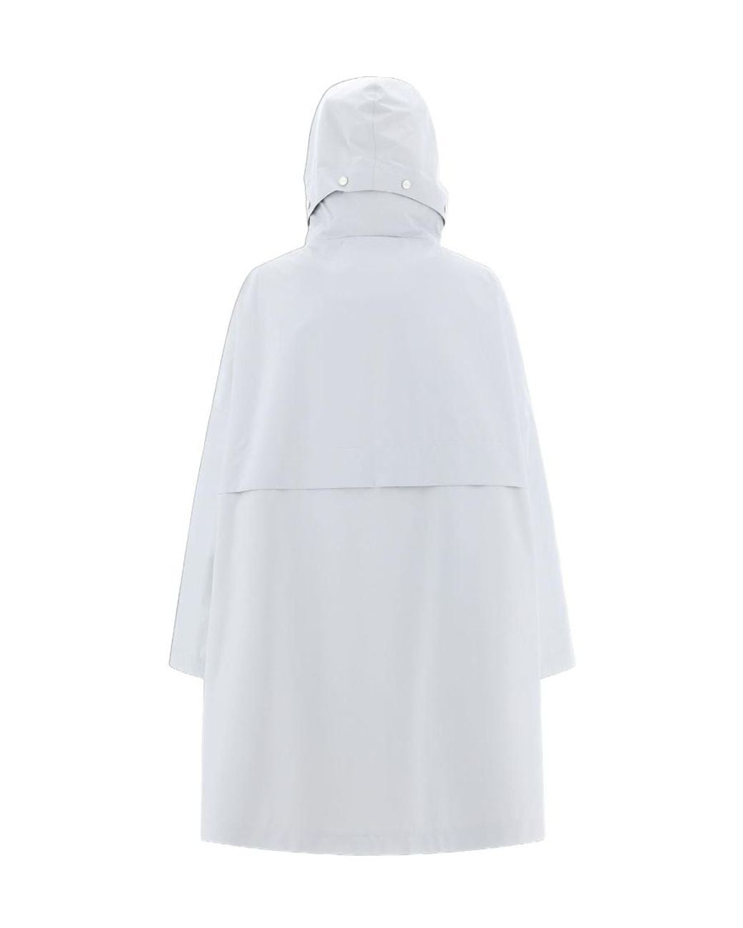 Herno White Hooded Zip Coat