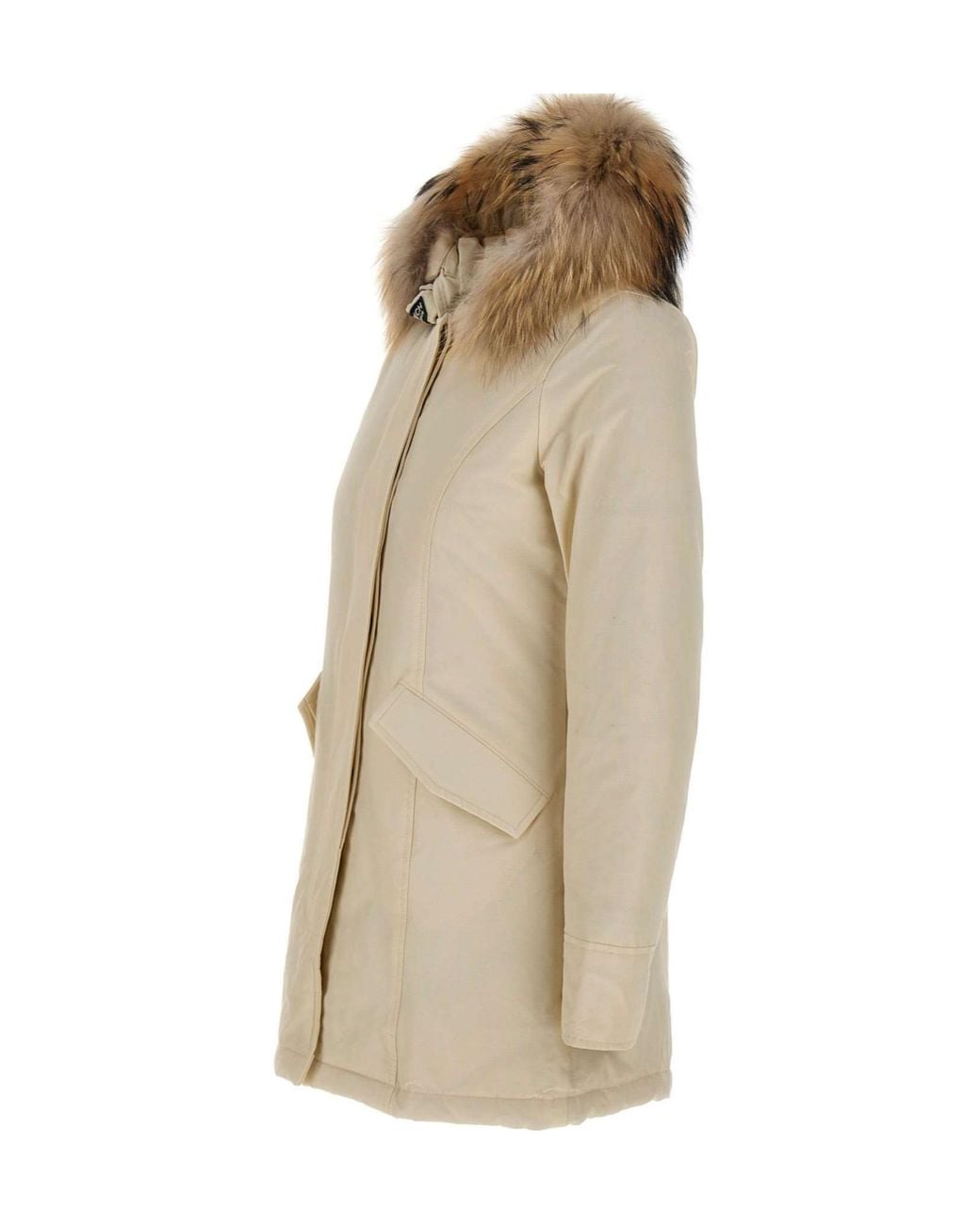 Woolrich Natural Arctic Raccoon Hooded Parka Coat
