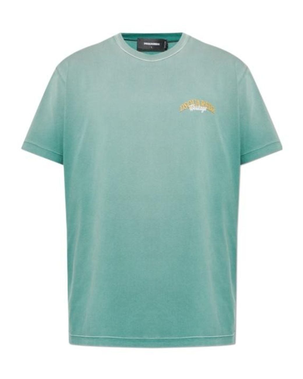 DSquared² Green Logo-Print T-Shirt for men