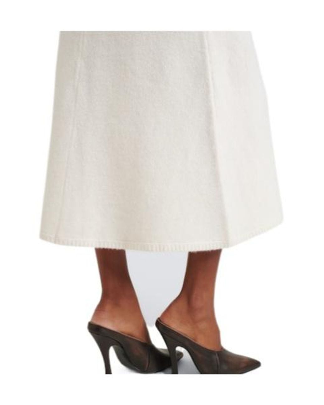 Magda Butrym White Sleeveless Midi Dress