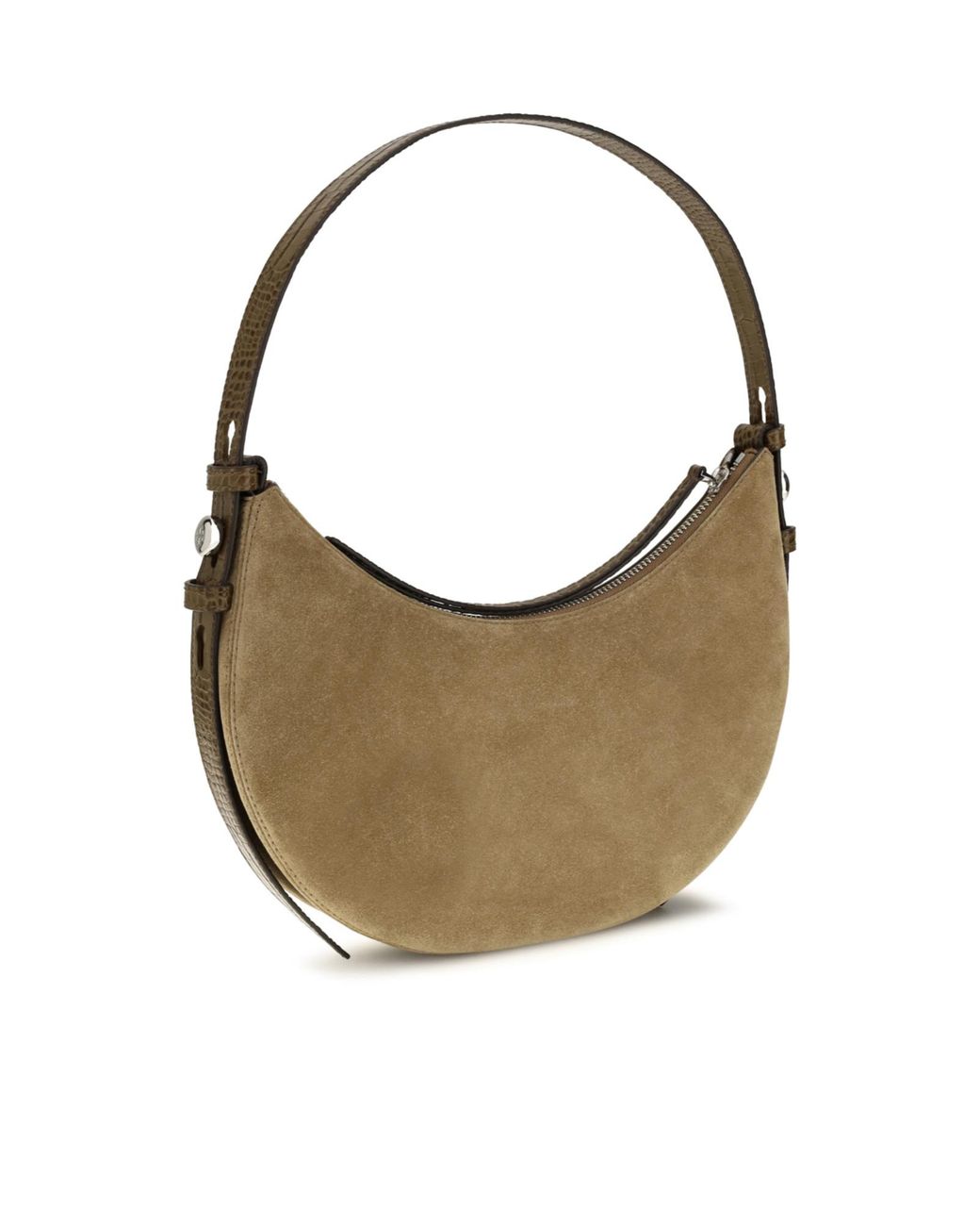 Tory Burch White Romy Half-Moon Shoulder Bag