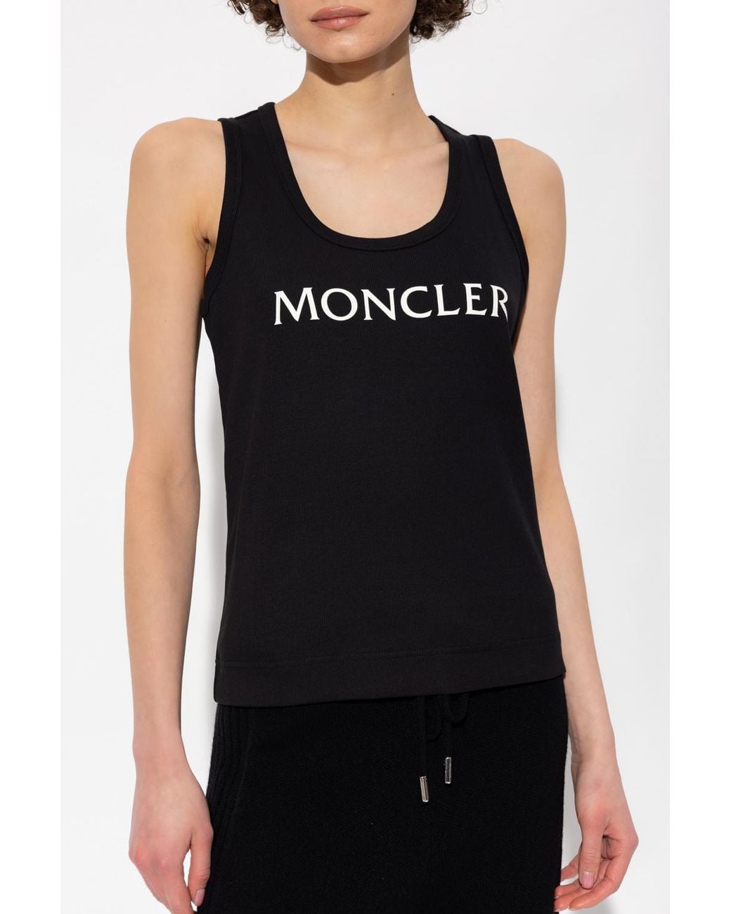 Moncler Black Logo Tank Top