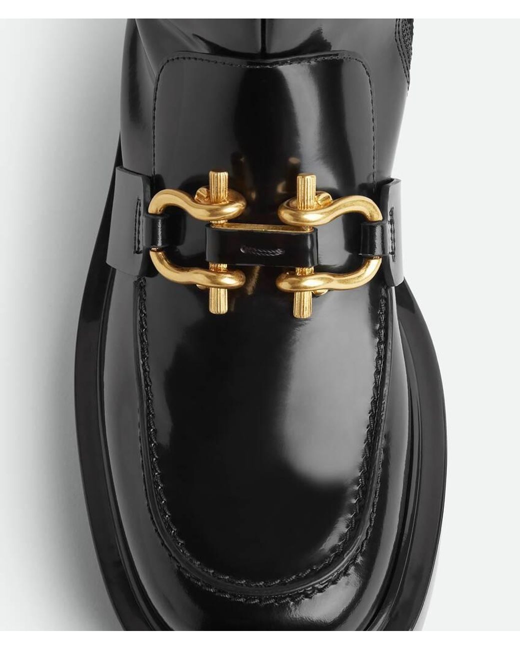 Bottega Veneta Black Horse Buckle Detail Boots