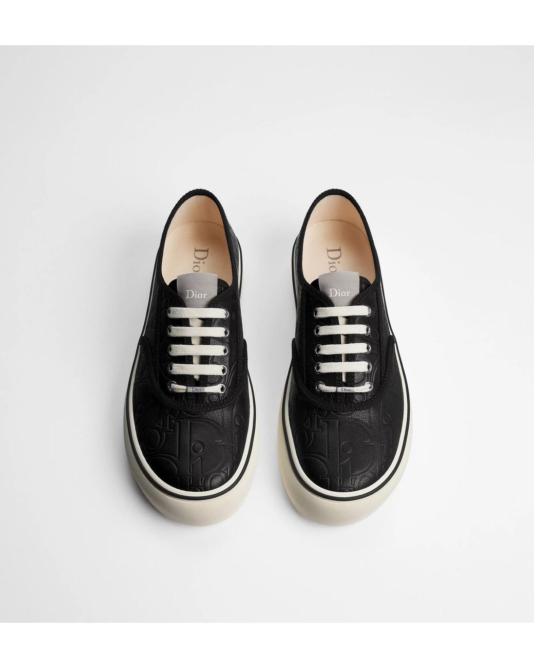 Dior Black Homme Saltwind Embossed Low-Top Sneakers for men