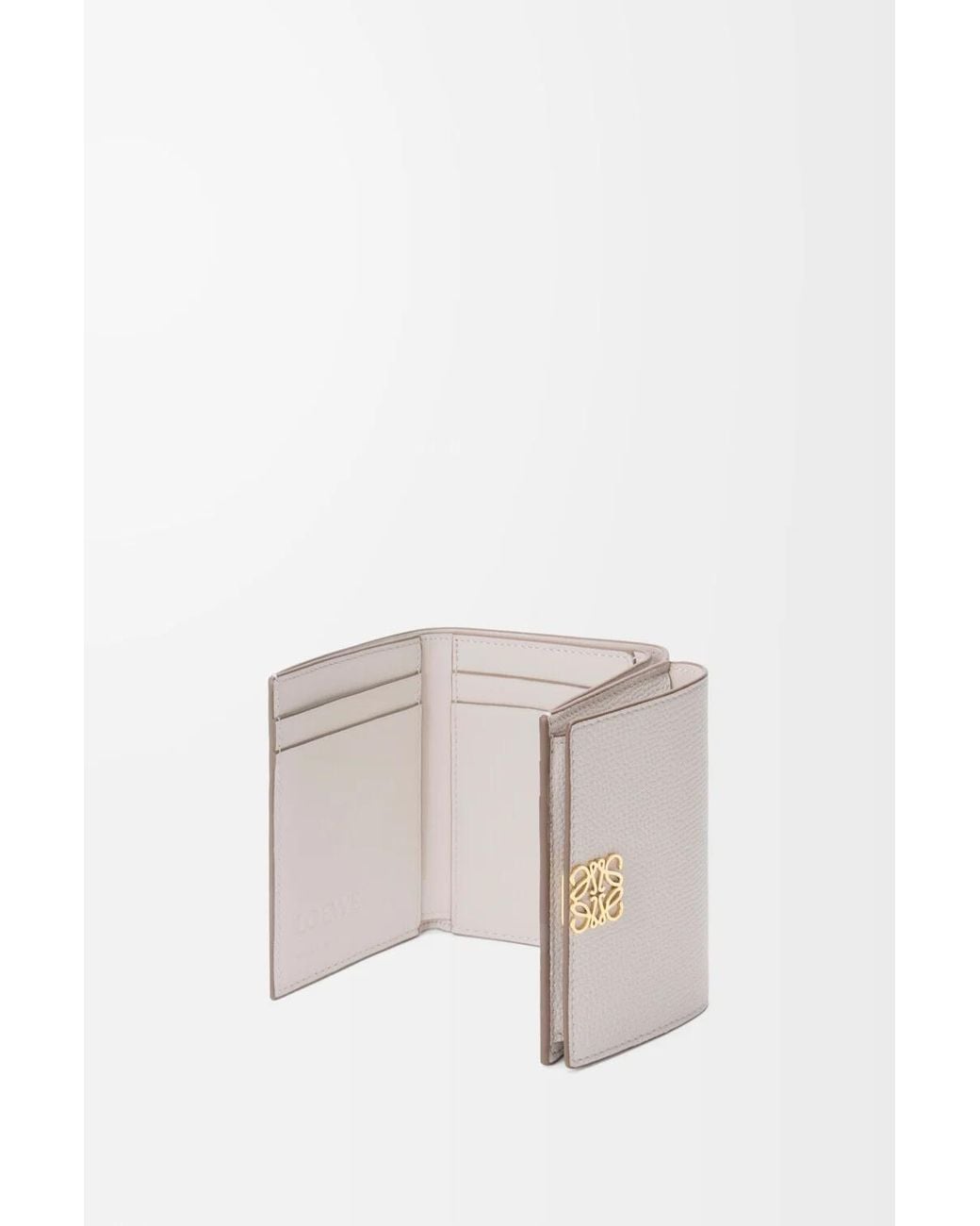 Loewe White Anagram Tri-Fold Wallet