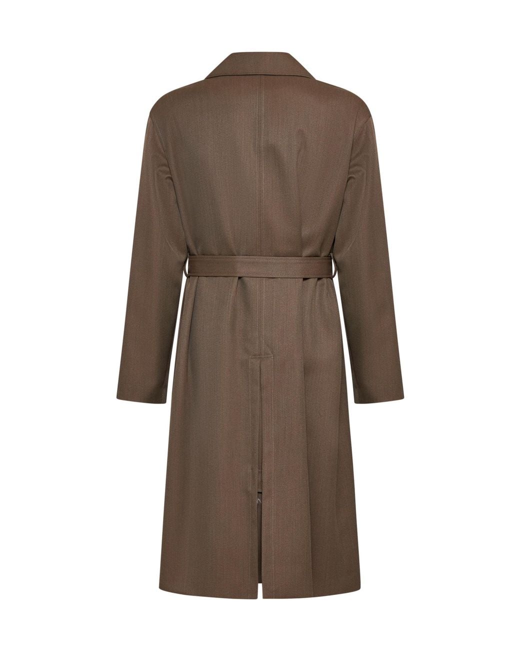 Lardini Brown Attitude Double-Breasted Trench Coat for men