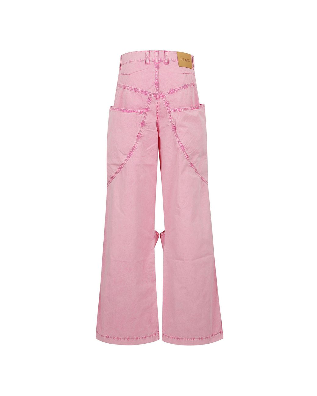 The Attico Pink Belt-Loop Casual Pants