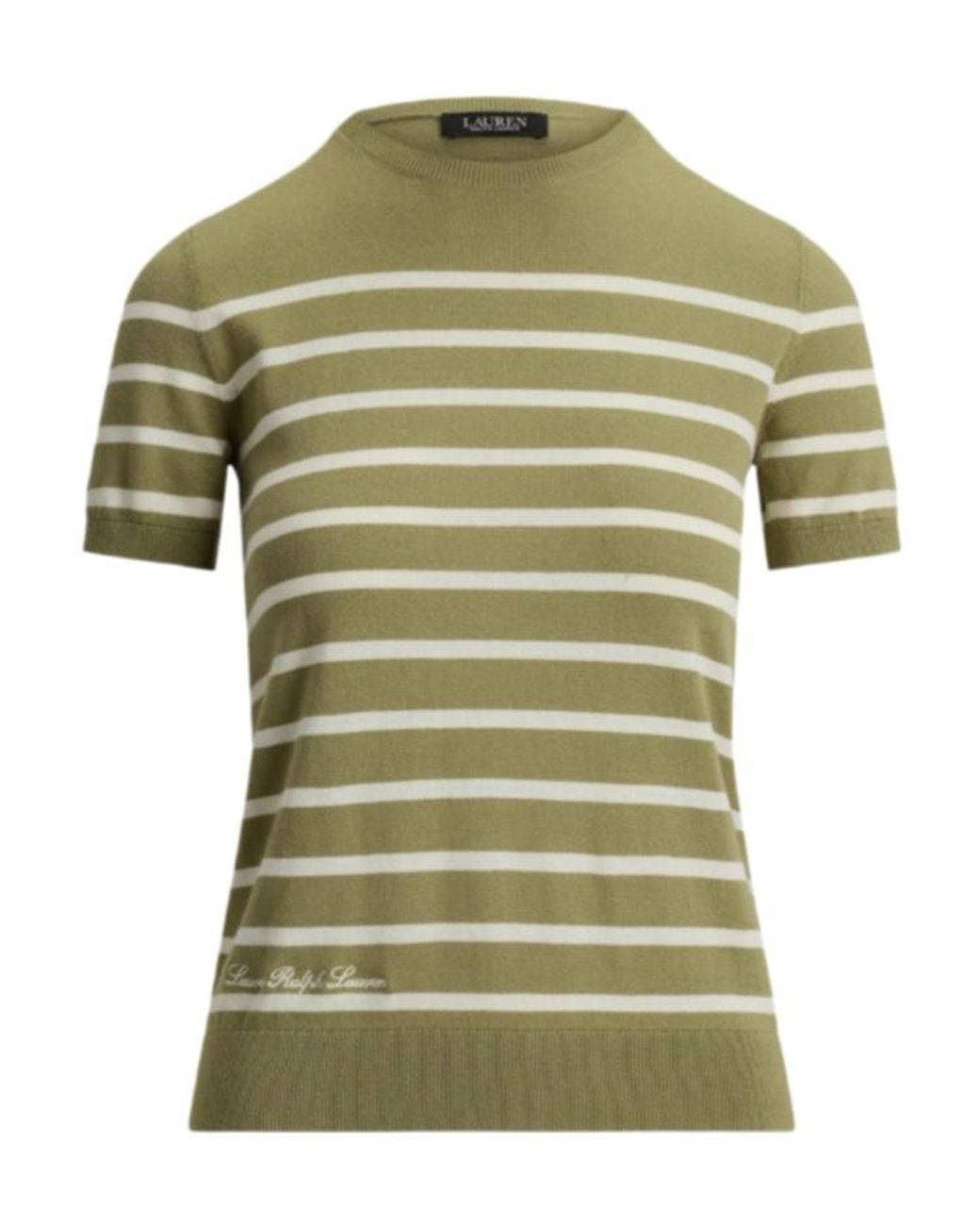 Ralph Lauren Green Striped Short-Sleeve T-Shirt