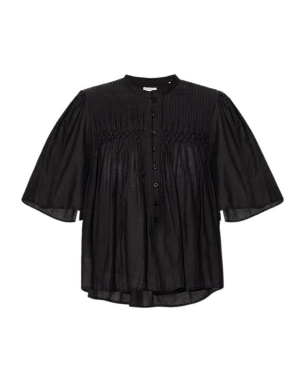 Isabel Marant Black Isabel Marant Étoile Destiny Embroidered Detailed Blouse