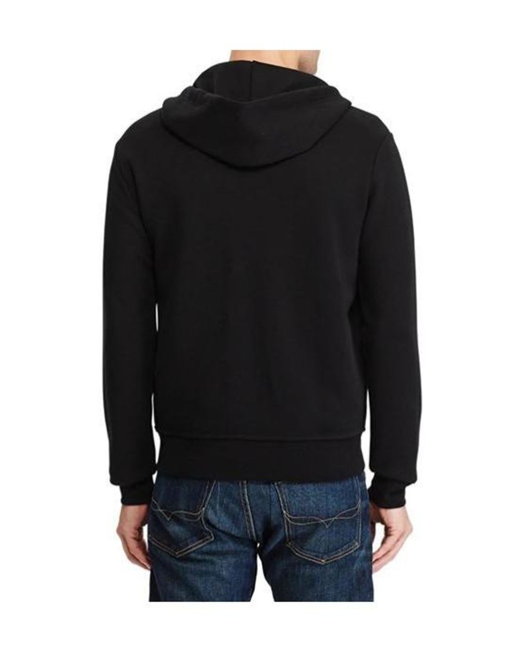 Polo Ralph Lauren Black Tech Full-Zip Hoodie for men
